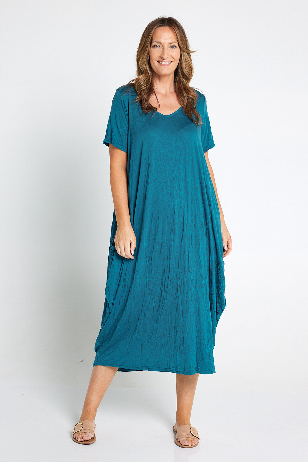 Zoe Dress - Teal | Cotton Village Clothing for Women Online – TULIO Fashion