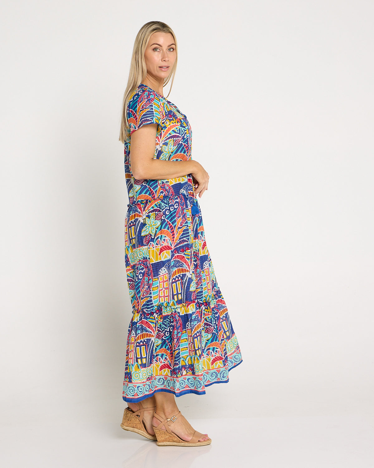 Zola V Neck Dress - Tropical Village
