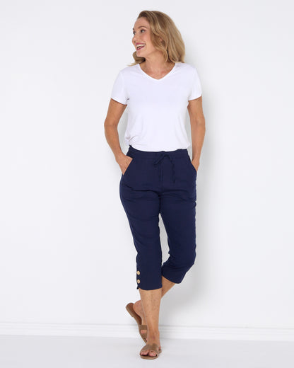 Aeroweave Capri Pant - Navy