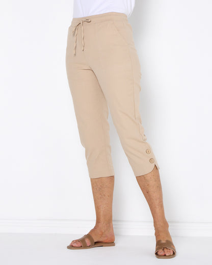 Aeroweave Capri Pant - Stone