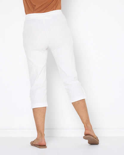Aeroweave Capri Pant - White