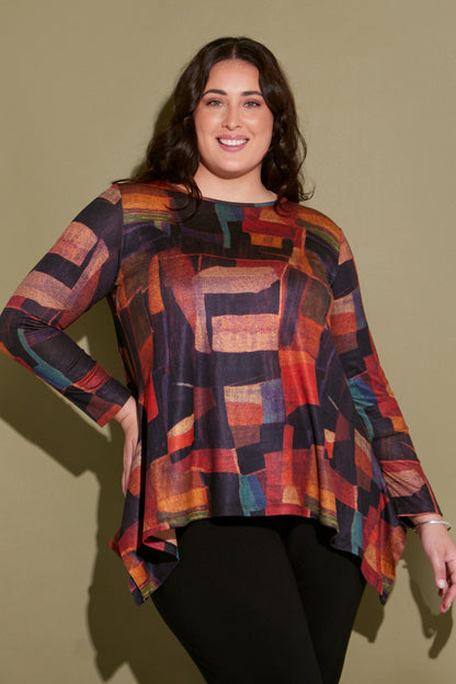 Printed Andrea Top - Patchwork