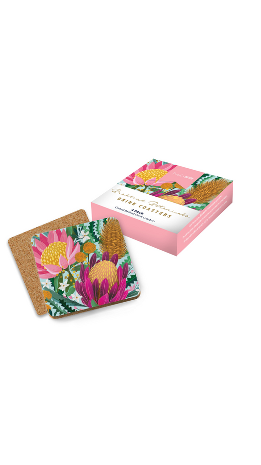Bushland Botanicals Cork-Backed Coasters (4 Pack)