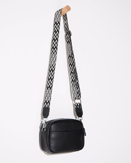 Bristol Leather Cross Body Bag - Black