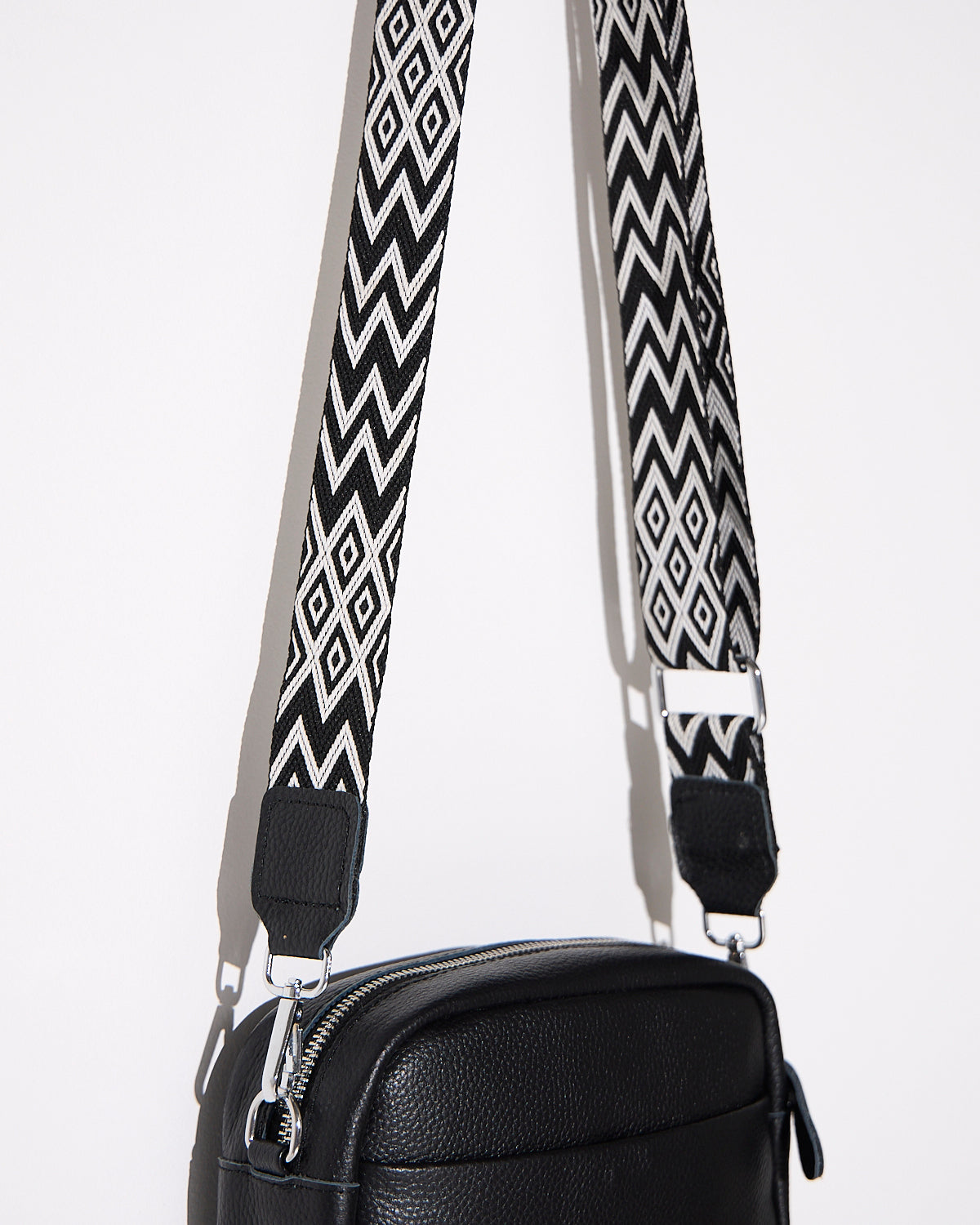 Bristol Leather Cross Body Bag - Black