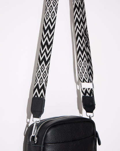 Bristol Leather Cross Body Bag - Black