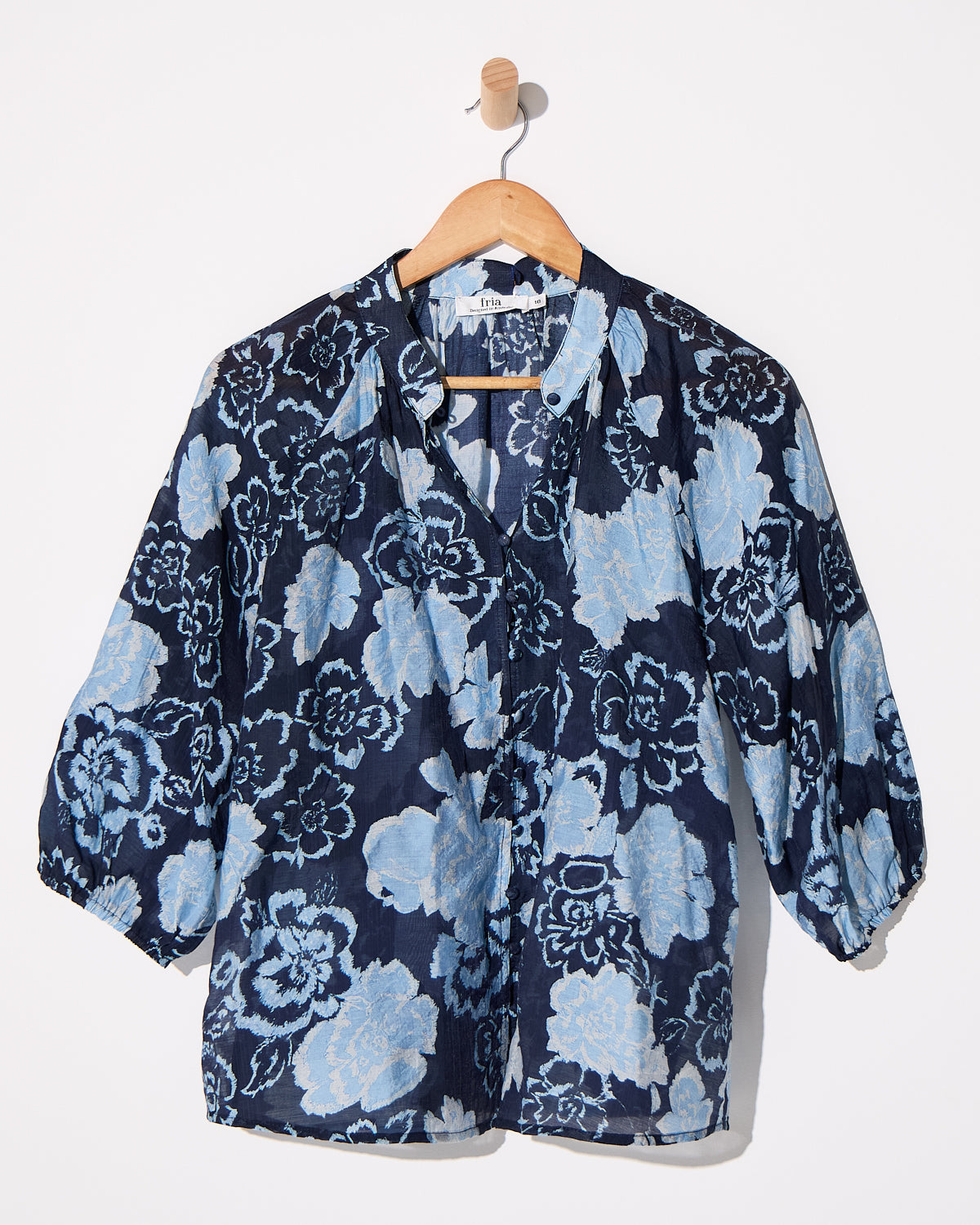 Elina Blouse - Navy Floral