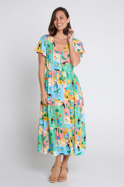 Tropicana Dress - Jungle Fruit