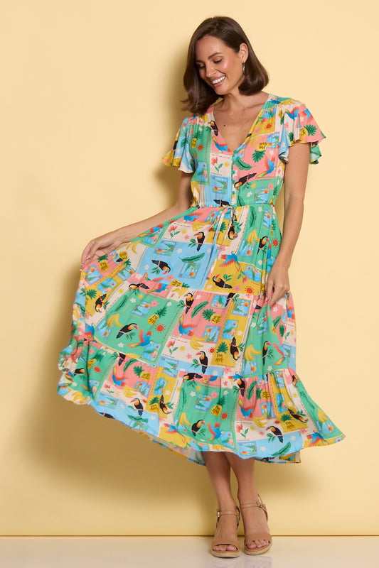 Tropicana Dress - Jungle Fruit