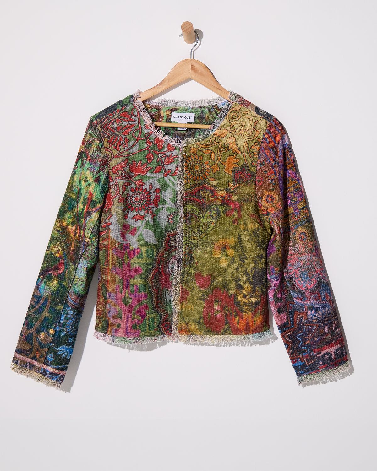 Spada Fringed Jacket - Olive Print