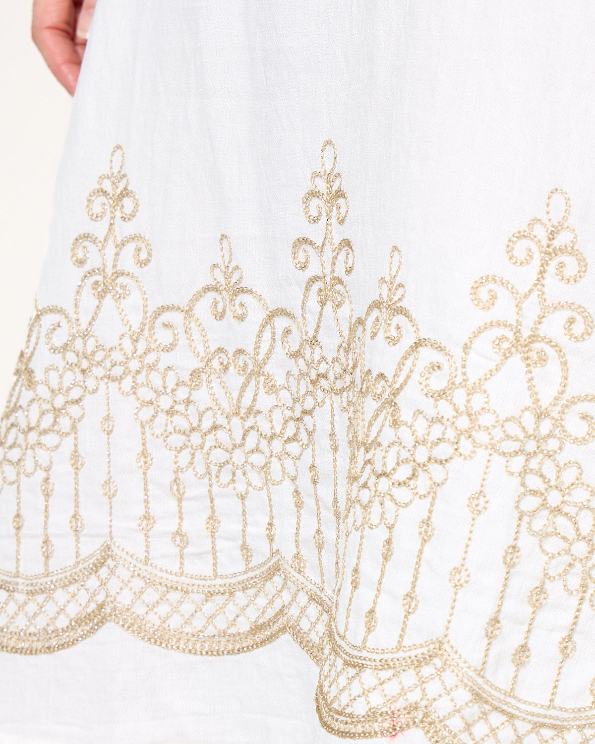 Zinnia Embroidered Dress - Ivory