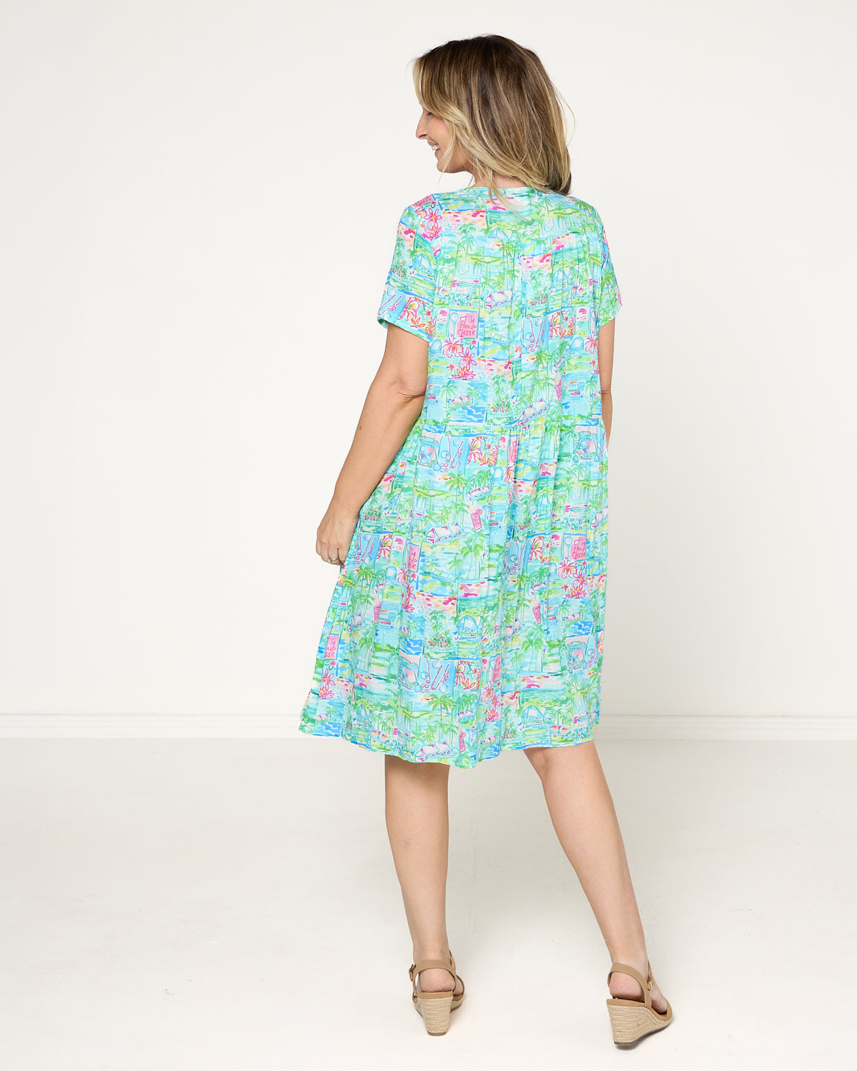 Dakota Relaxed Cotton Dress - Paradise