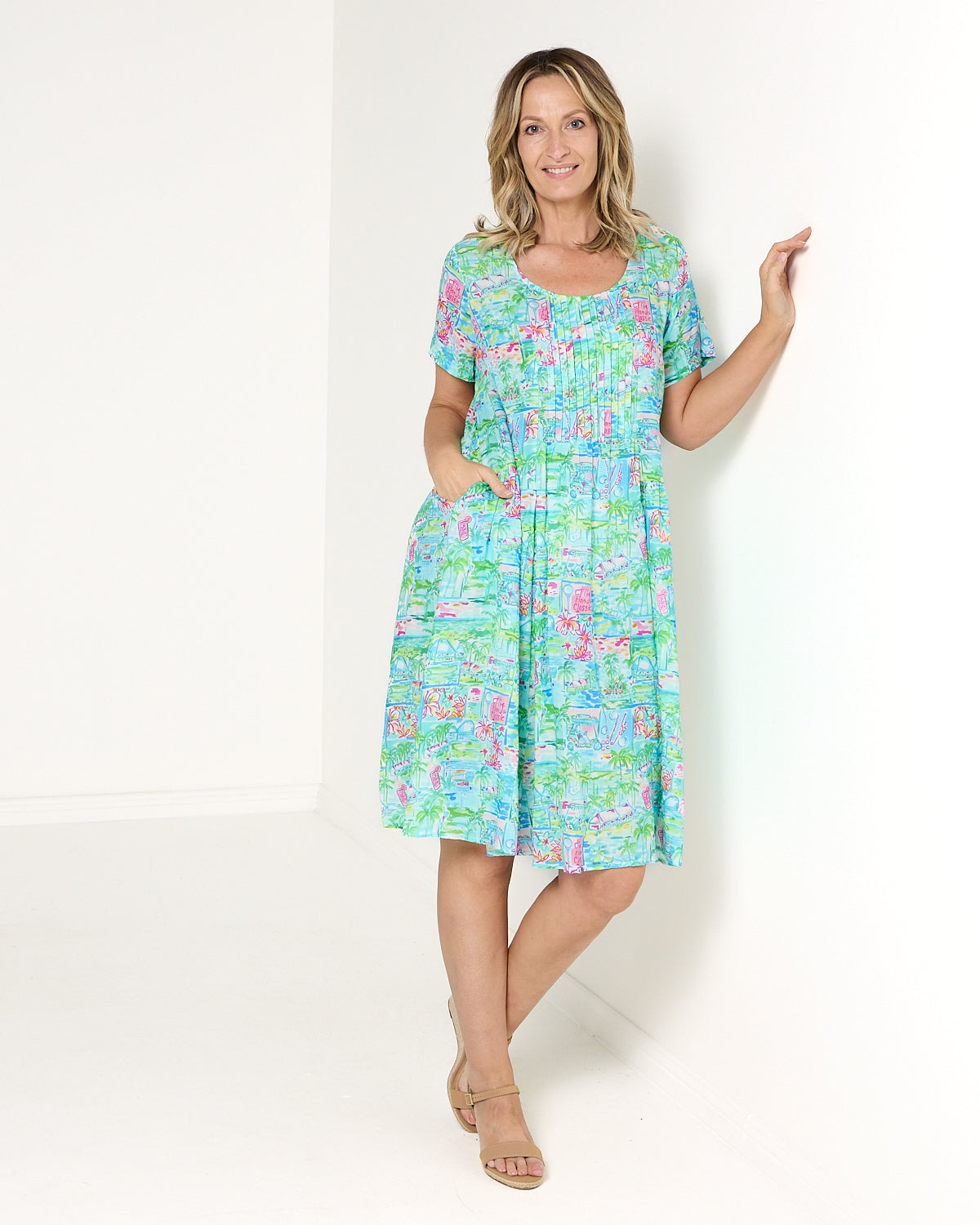 Dakota Relaxed Cotton Dress - Paradise