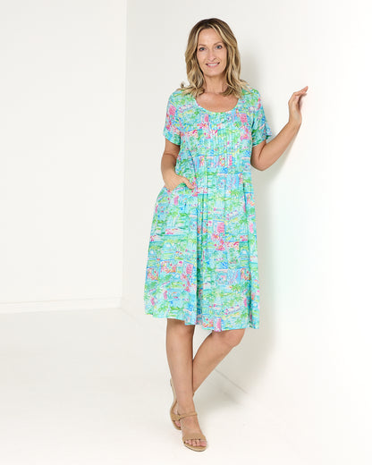 Dakota Relaxed Cotton Dress - Paradise