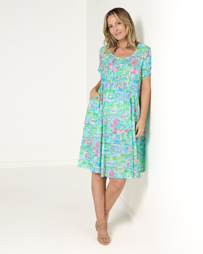 Dakota Relaxed Cotton Dress - Paradise