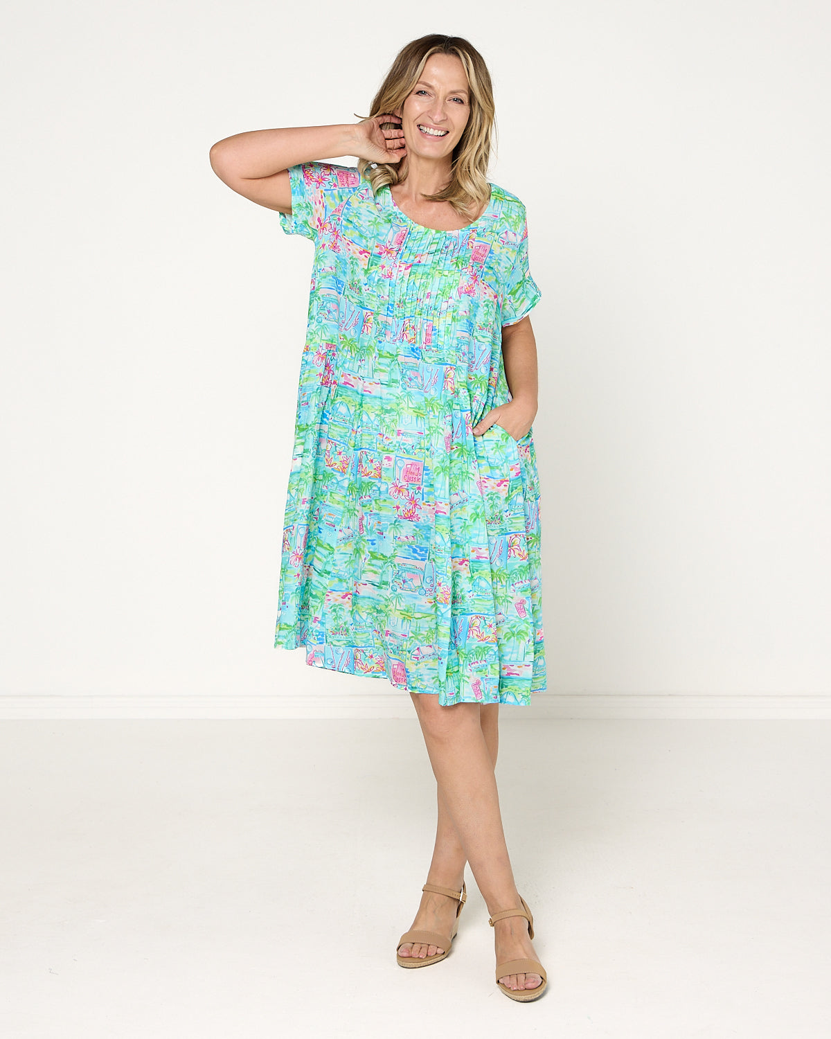Dakota Relaxed Cotton Dress - Paradise