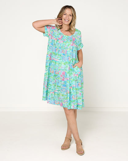 Dakota Relaxed Cotton Dress - Paradise