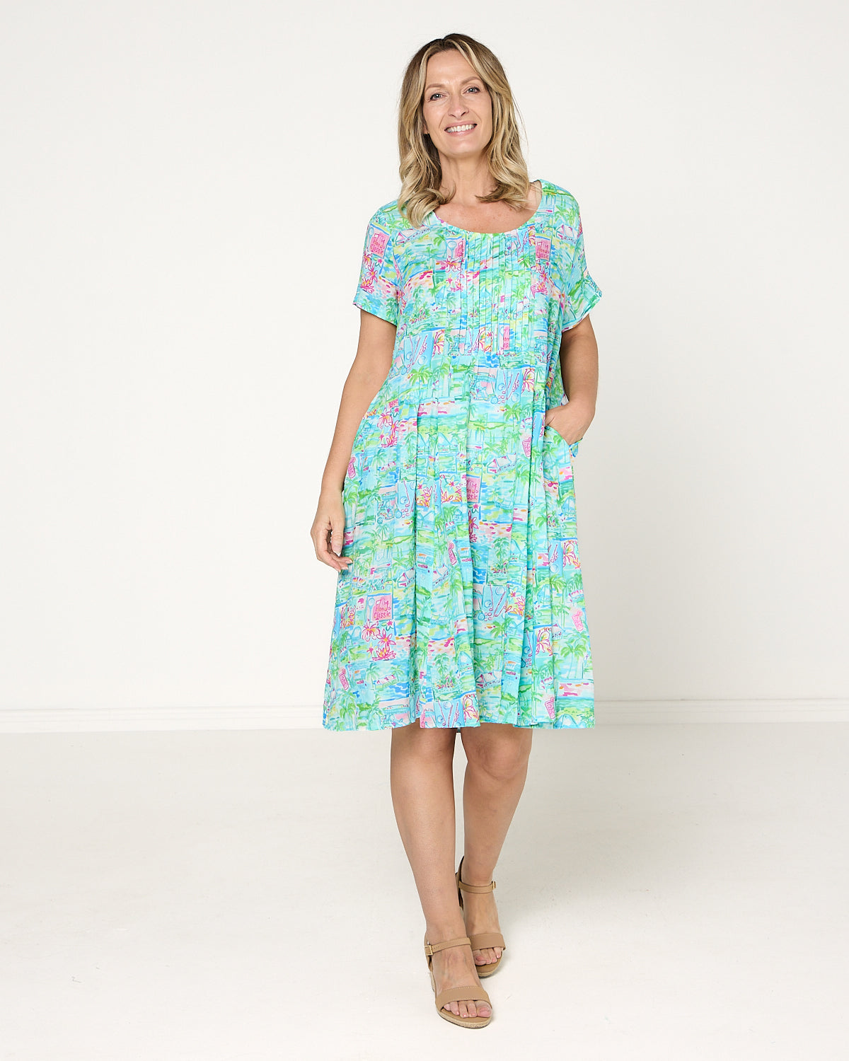 Dakota Relaxed Cotton Dress - Paradise