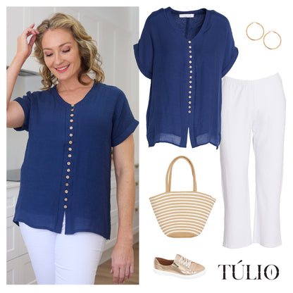 Gemma Top - Navy