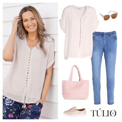 Gemma Top - Pink Beige