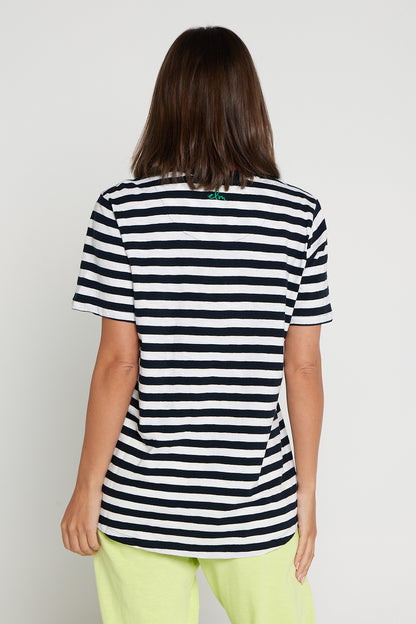 Harmony Short Sleeve Tee - Navy/White Stripe