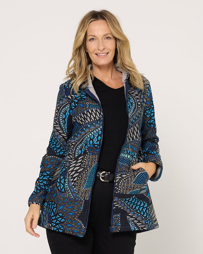 Hastings Fleece Lined Jacket - Lapis Lazuli