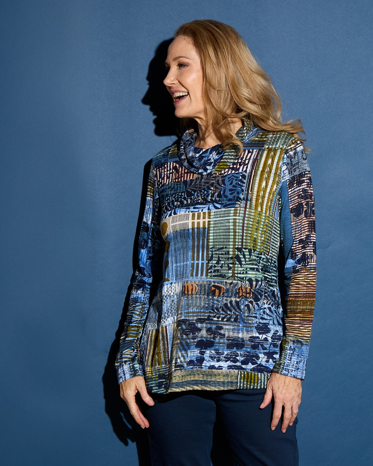 Isfahan Top - Blue Print