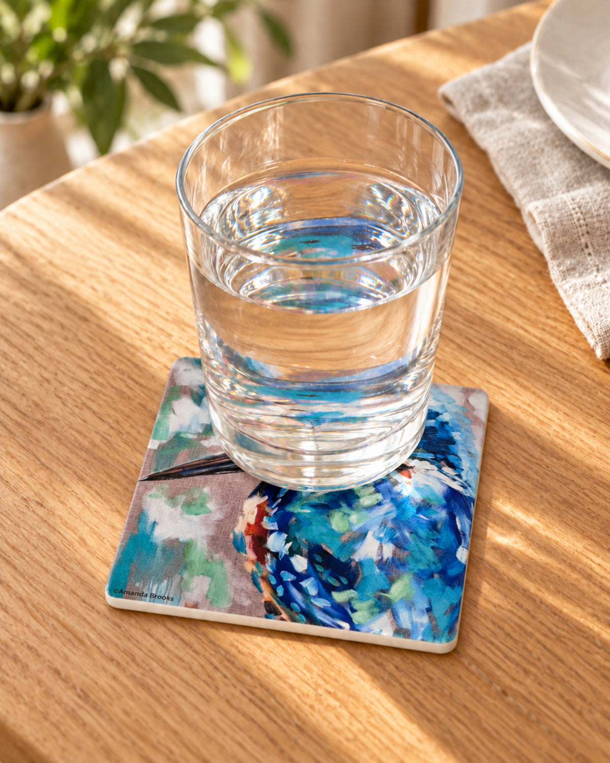 Ceramic Coaster - Kingfisher