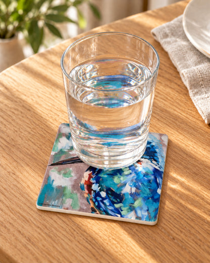 Ceramic Coaster - Kingfisher