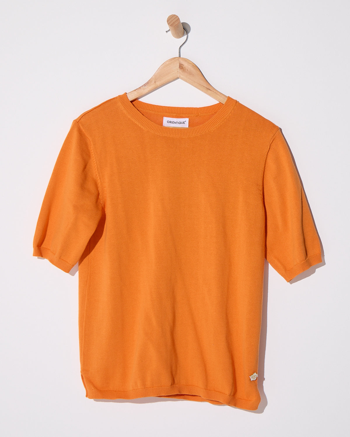Avery Cotton Knit Tee - Orange