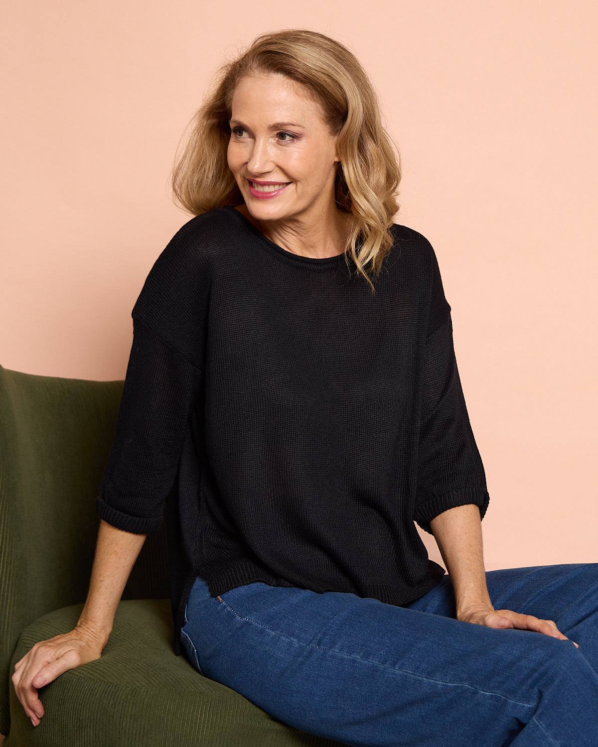 Byron Cotton Knit Top - Black