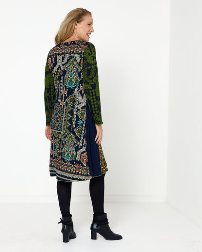 Kumbalgharh Dress - Navy Print