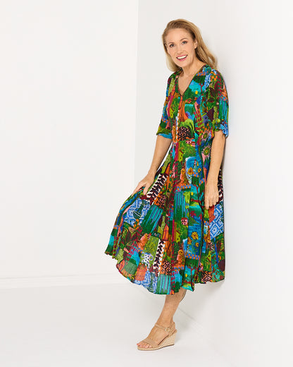 Le Moulin Godet Dress - Provence Green