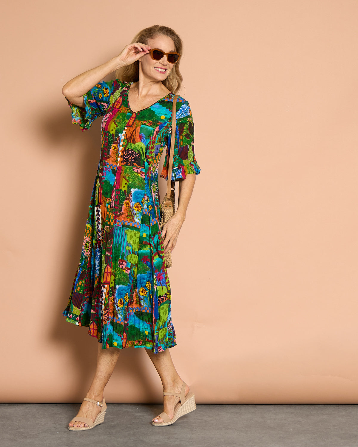 Le Moulin Godet Dress - Provence Green
