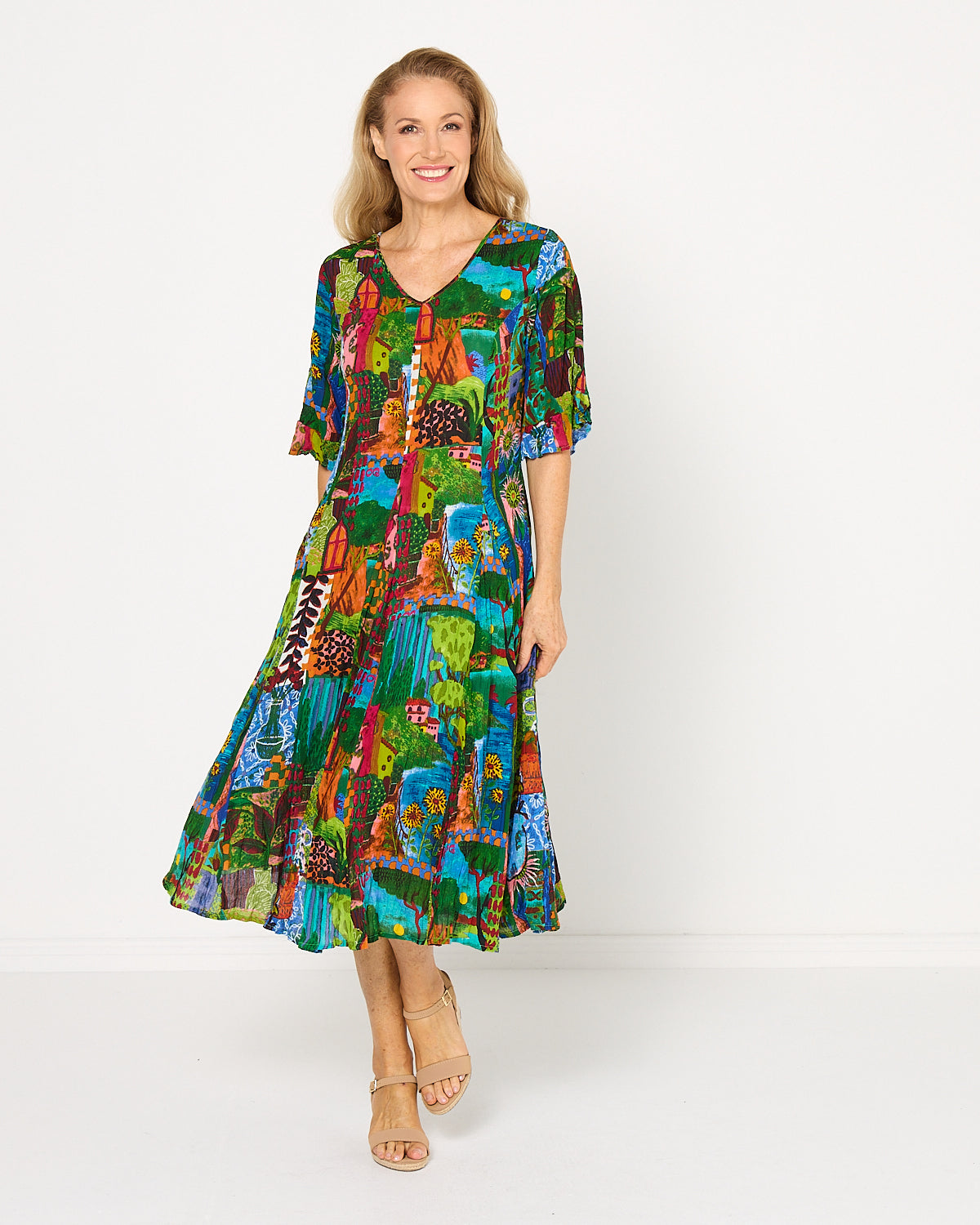 Le Moulin Godet Dress - Provence Green