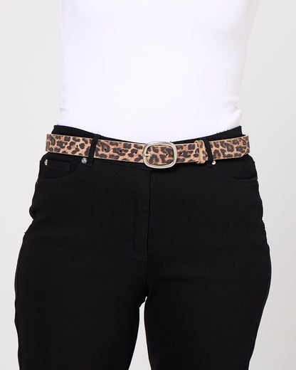 Leopard Suede Belt