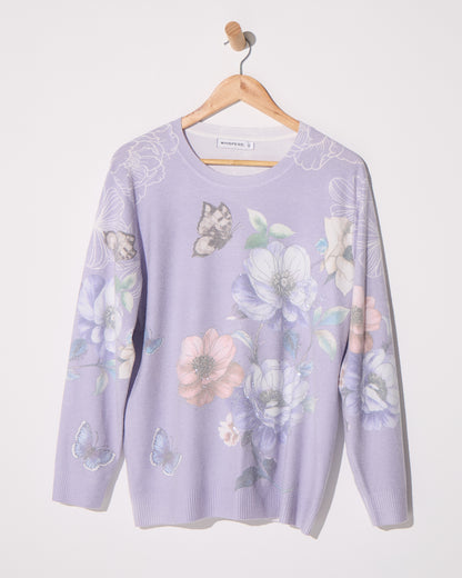 Mabel Knit - Floral Garden Lavender