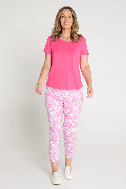 Moira Pants - Pink Jacobean Paisley