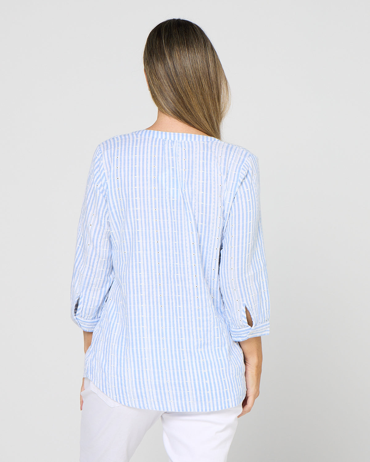Amelia Shirt - Jacaranda Stripe