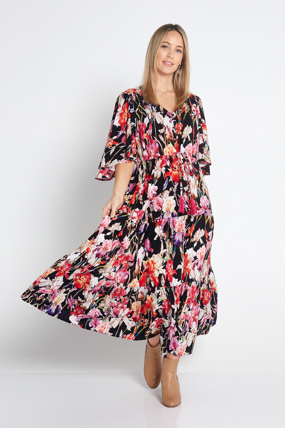 Darlington Dress - Black Floral