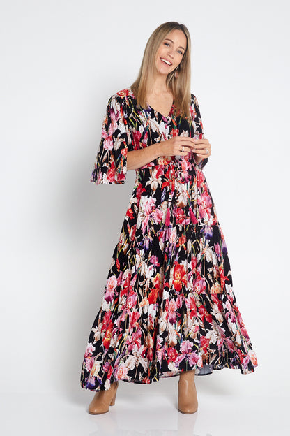 Darlington Dress - Black Floral