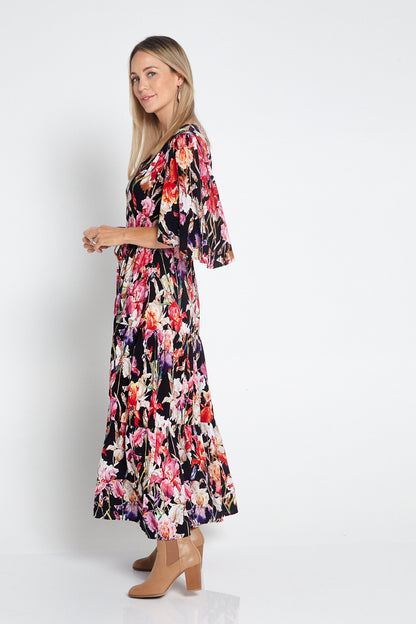 Darlington Dress - Black Floral