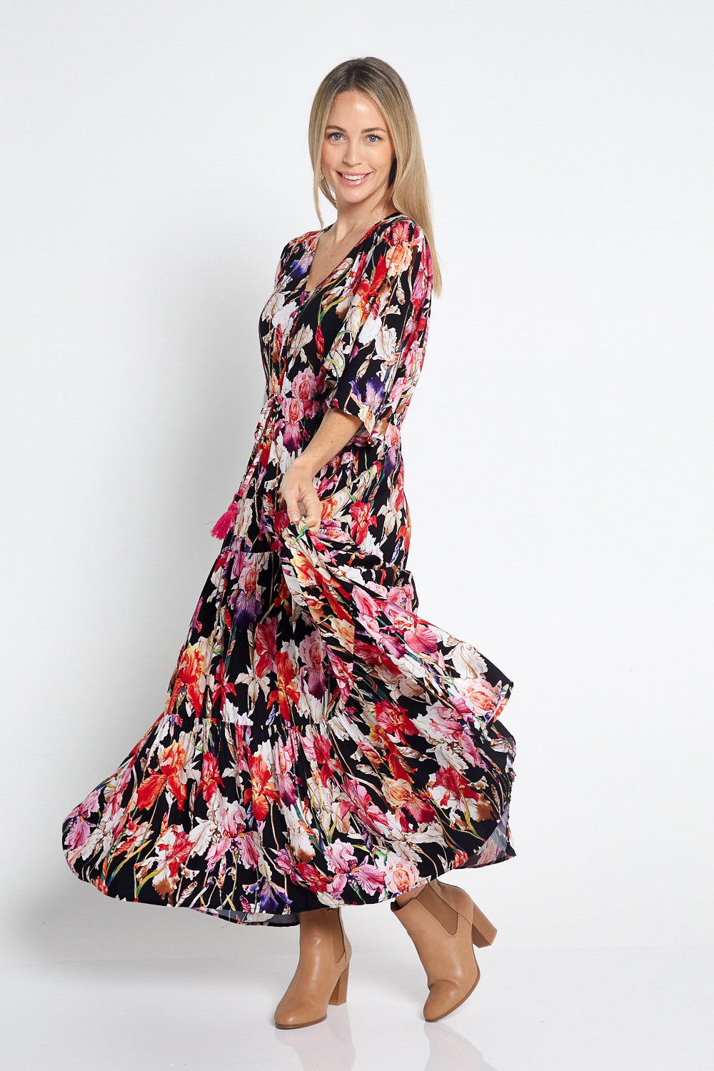 Darlington Dress - Black Floral