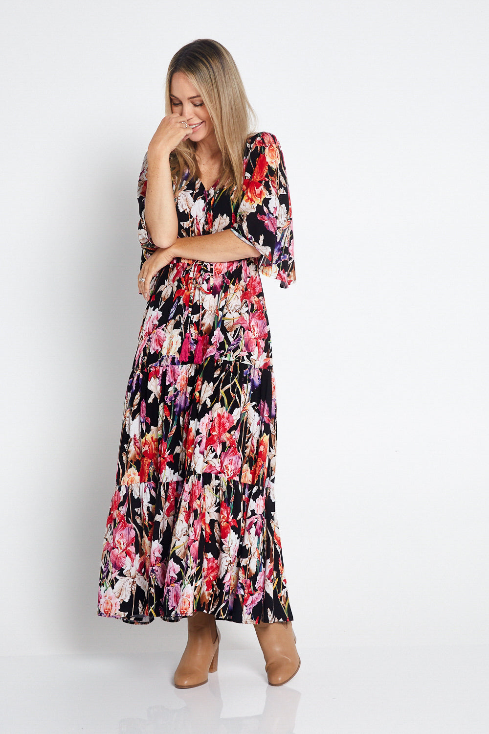Darlington Dress - Black Floral