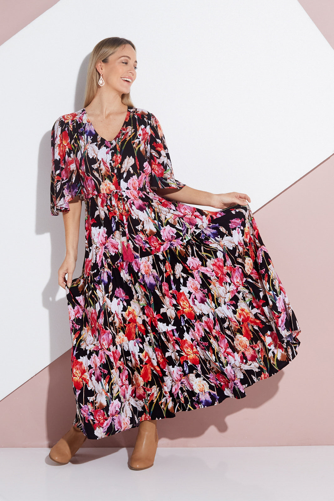 Darlington Dress - Black Floral