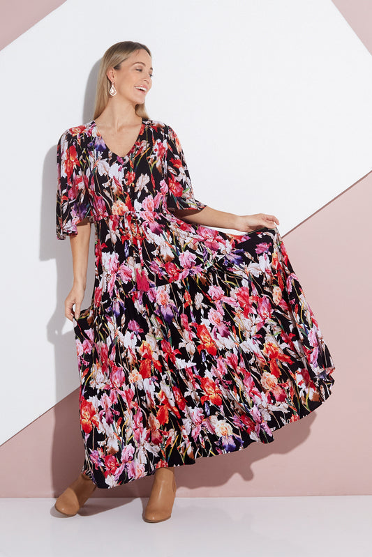 Darlington Dress - Black Floral