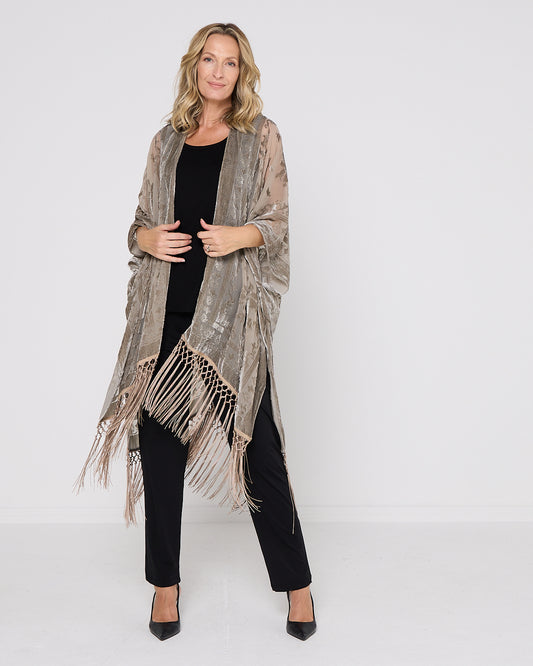 Navi Velvet Cape - Stone