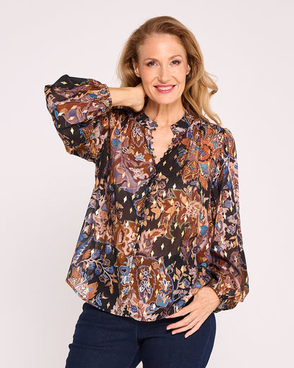 Elara Blouse - Autumn Mosaic