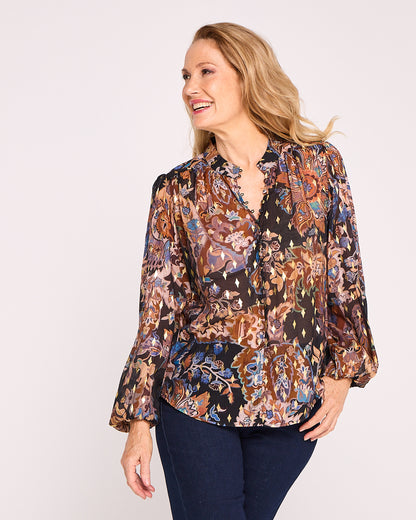Elara Blouse - Autumn Mosaic