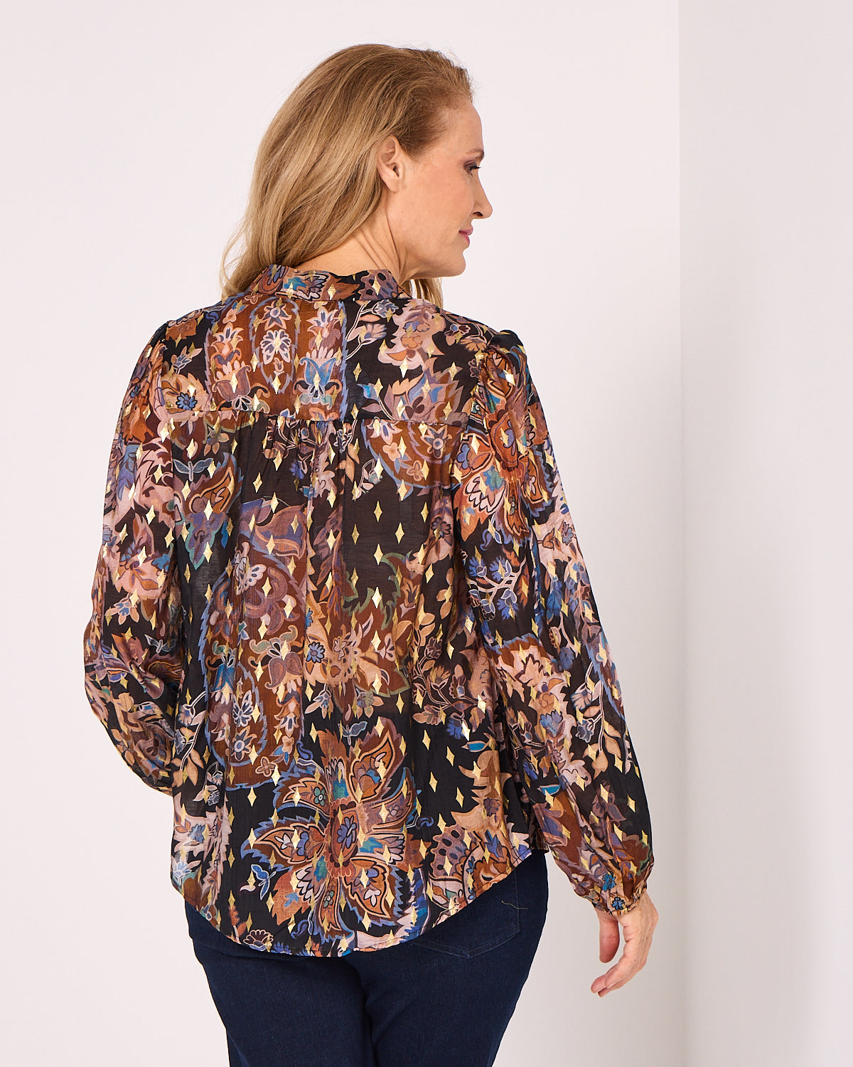 Elara Blouse - Autumn Mosaic